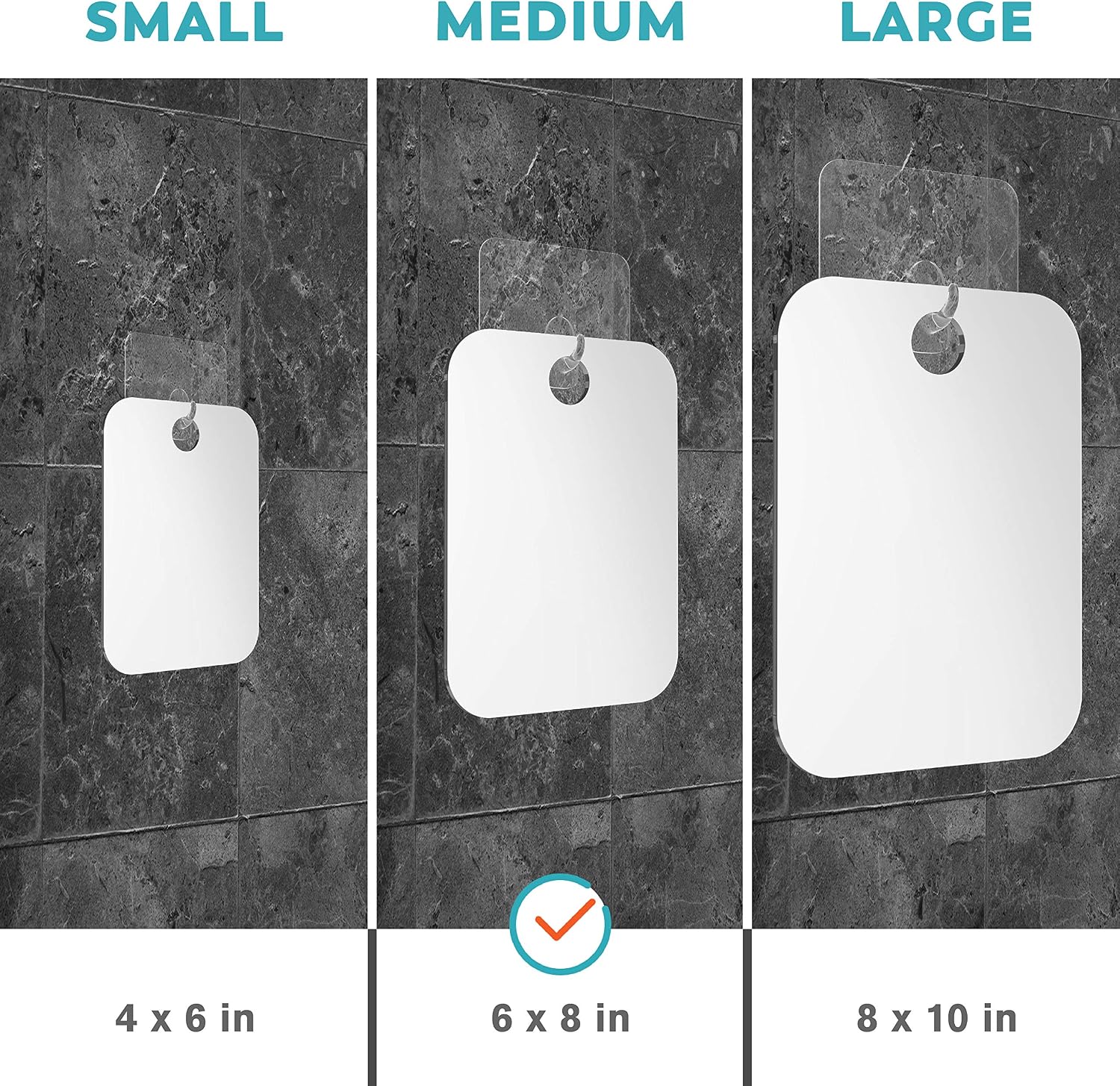 Thumbnail 5 de HONEYBULL Fogless Shower Mirror 6x8in