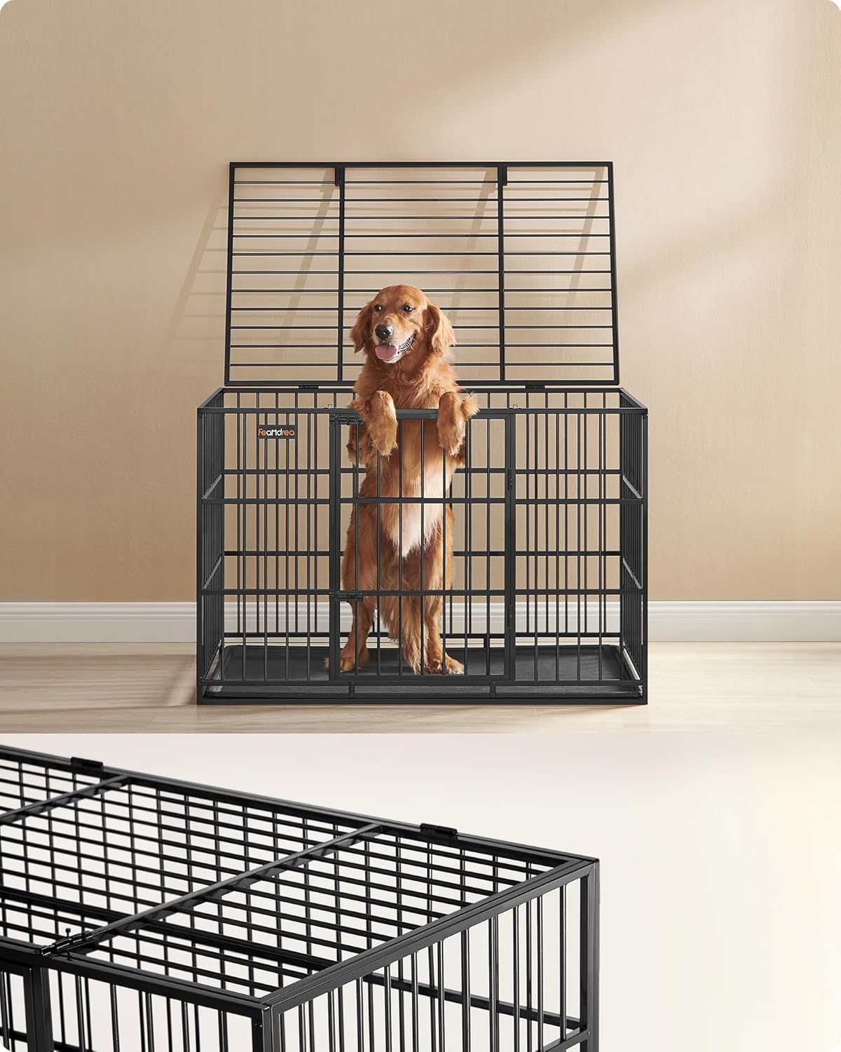 Detalle de Feandrea Cage pour Chien 122 x 75 x 80 cm