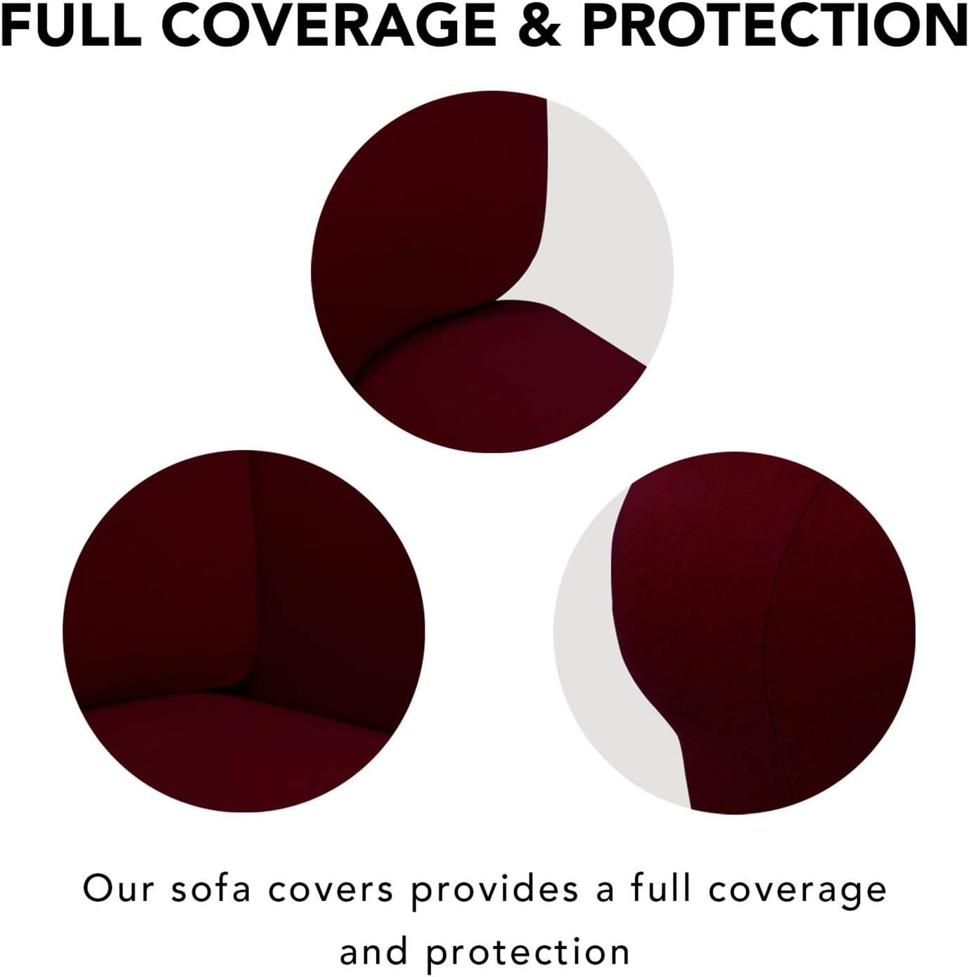 Thumbnail 2 de PureFit Super Stretch 4 Seater Sofa Slipcover in Wine