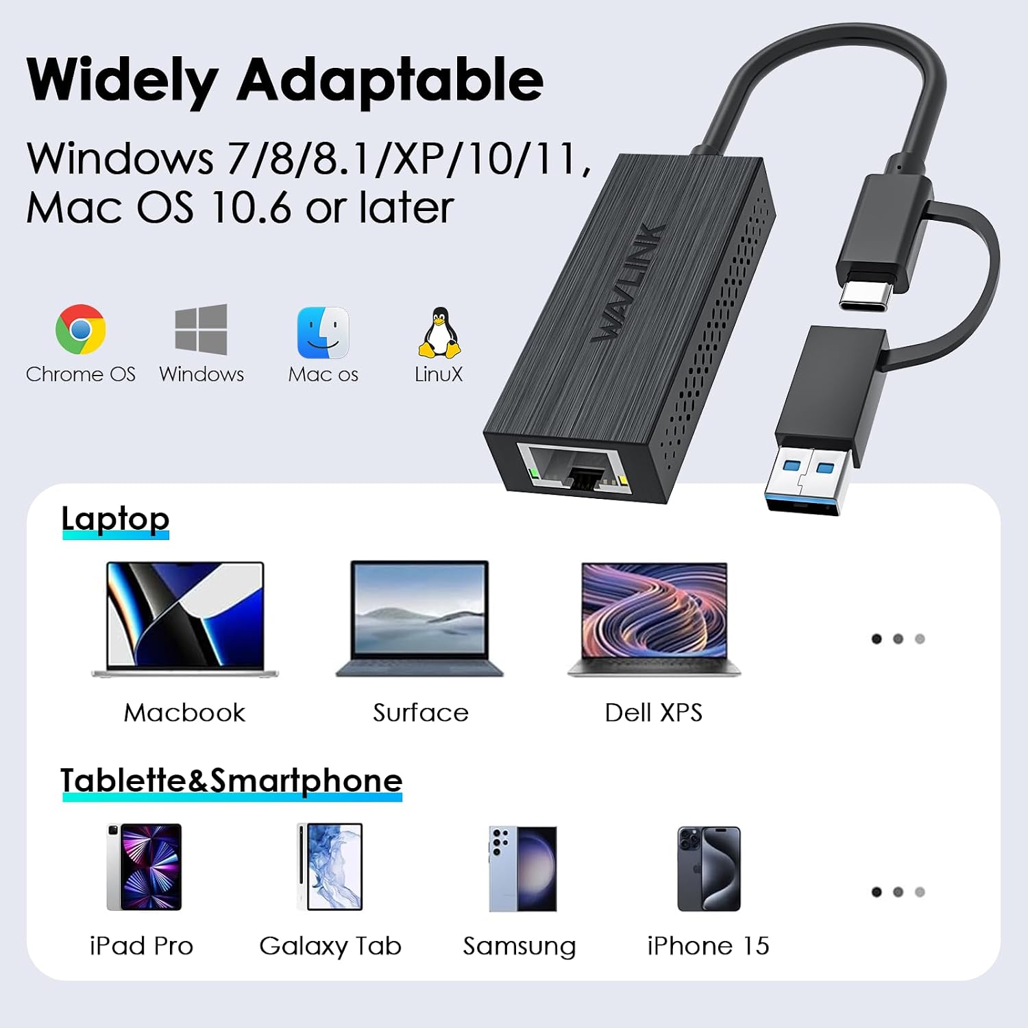 Thumbnail 5 de WAVLINK 2.5G USB LAN Adapter for laptops 📡