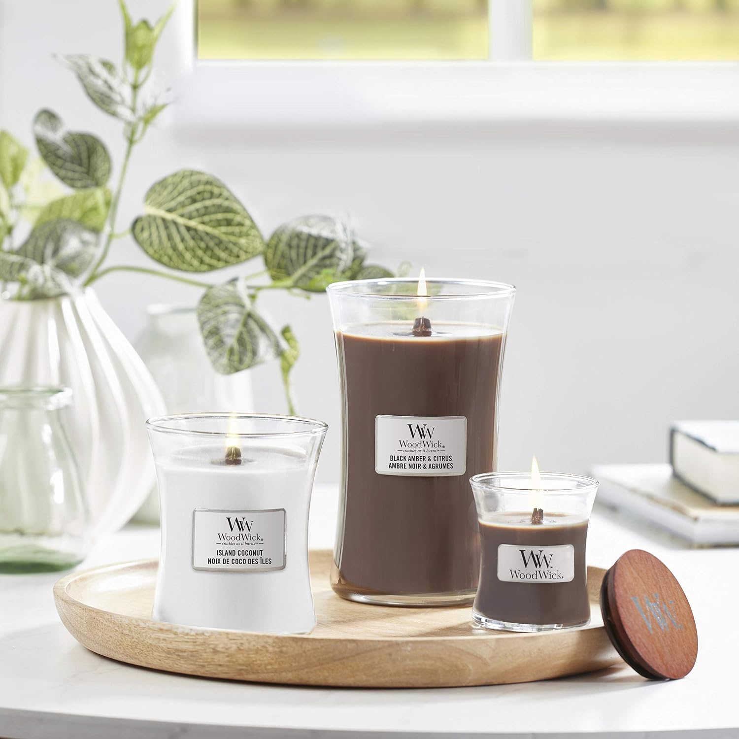 Thumbnail 4 de WoodWick Bougie parfumée grand format sablier Noix de coco des îles