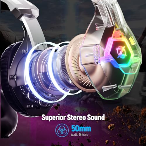 Detalle de Ozeino Gaming Headset with 7.1 Surround Sound and Noise-Canceling Mic