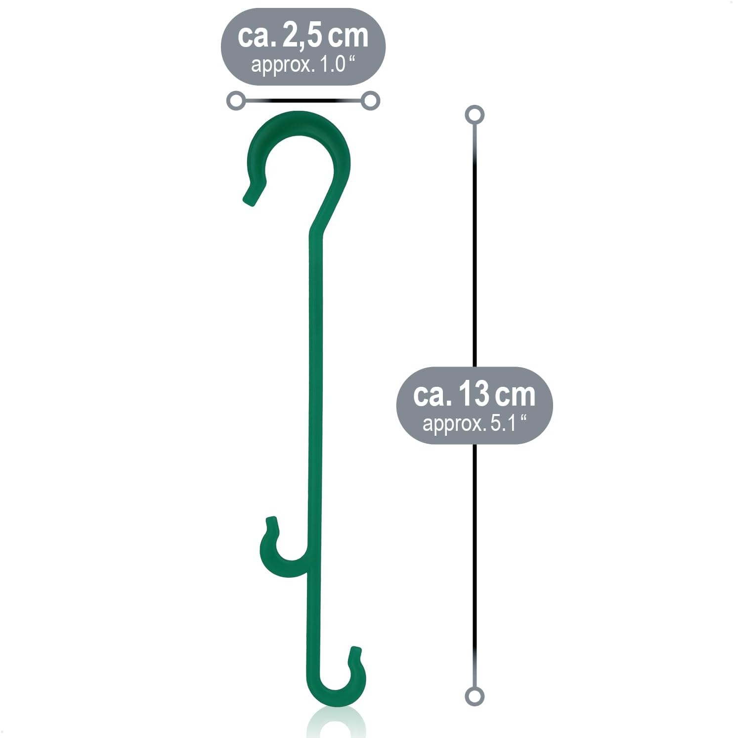 Thumbnail 5 de COM-FOUR® 120 morsetti per piante di pomodoro con ganci verdi