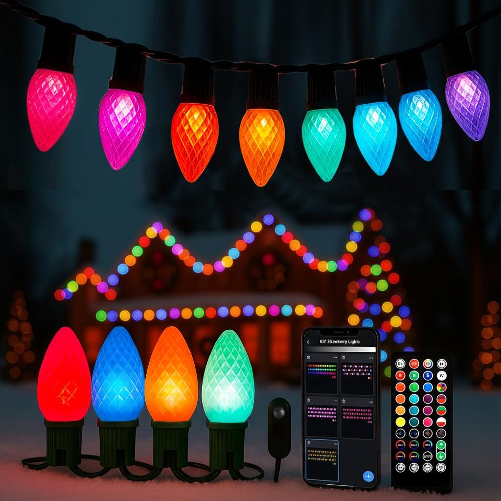 Detalle de RGB C9 Christmas String Lights 100 LED