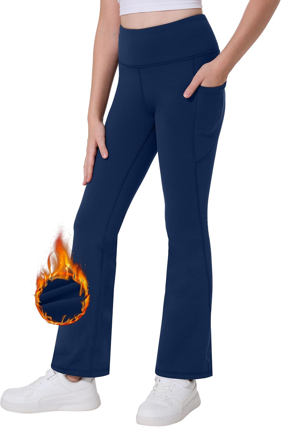 Thumbnail 6 de Desol Thermo-Schlaghose für Mädchen mit Taschen – gefütterte Flared Leggings als Gymnastik- und Sporthose