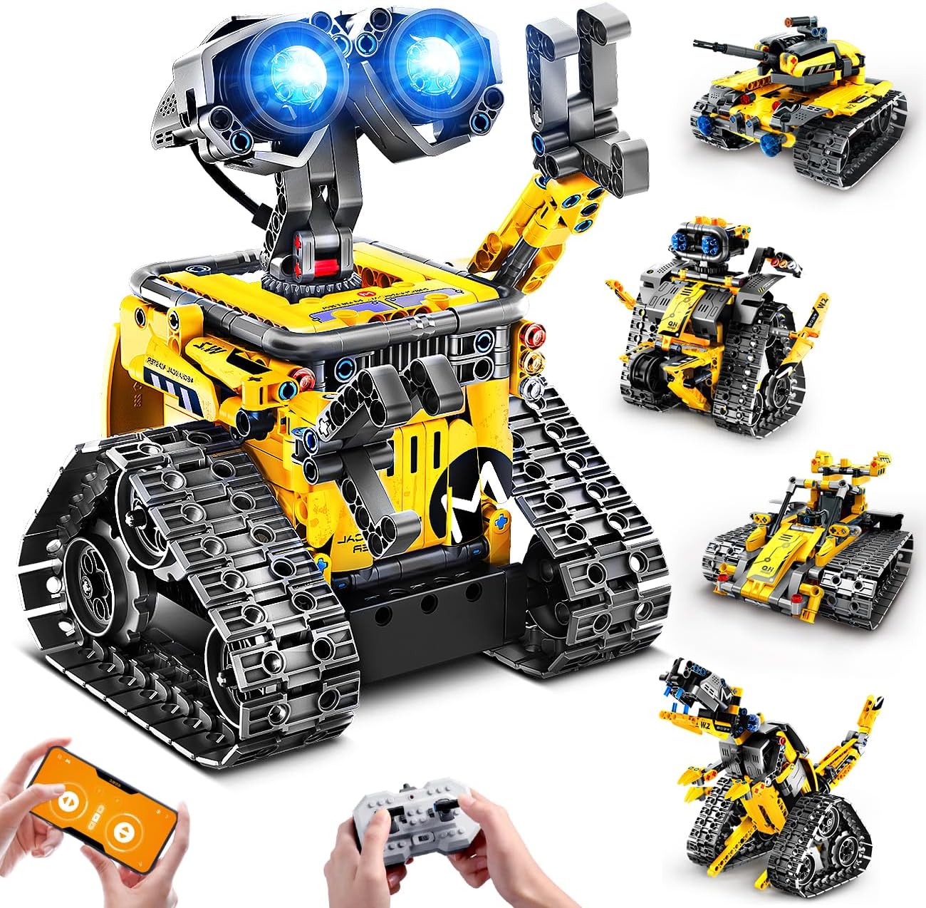 HiWEEGO Roboter Bausatz 5-in-1 520 Stück