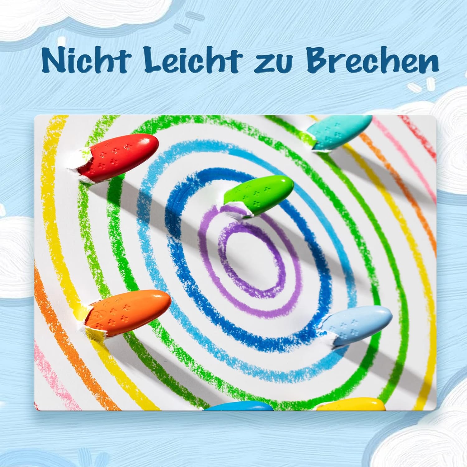 Thumbnail 3 de YPLUS Erdnuss-Wachsmalstifte mit 3 Malbüchern (Set mit 24 Farben) für Kleinkinder ab 2 Jahren