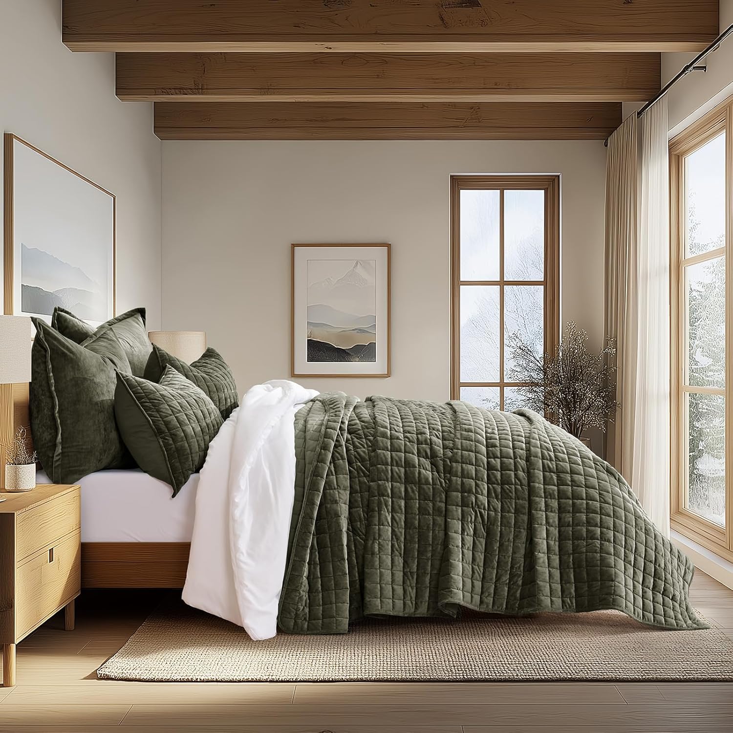 Thumbnail 1 de RECYCO Luxury Velvet Quilt Set King Size