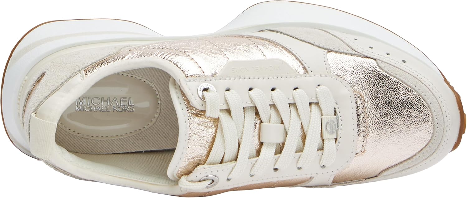 Detalle de Michael Kors Flynn Trainer Donna, Cream EU 40: stile urbano e comfort daily