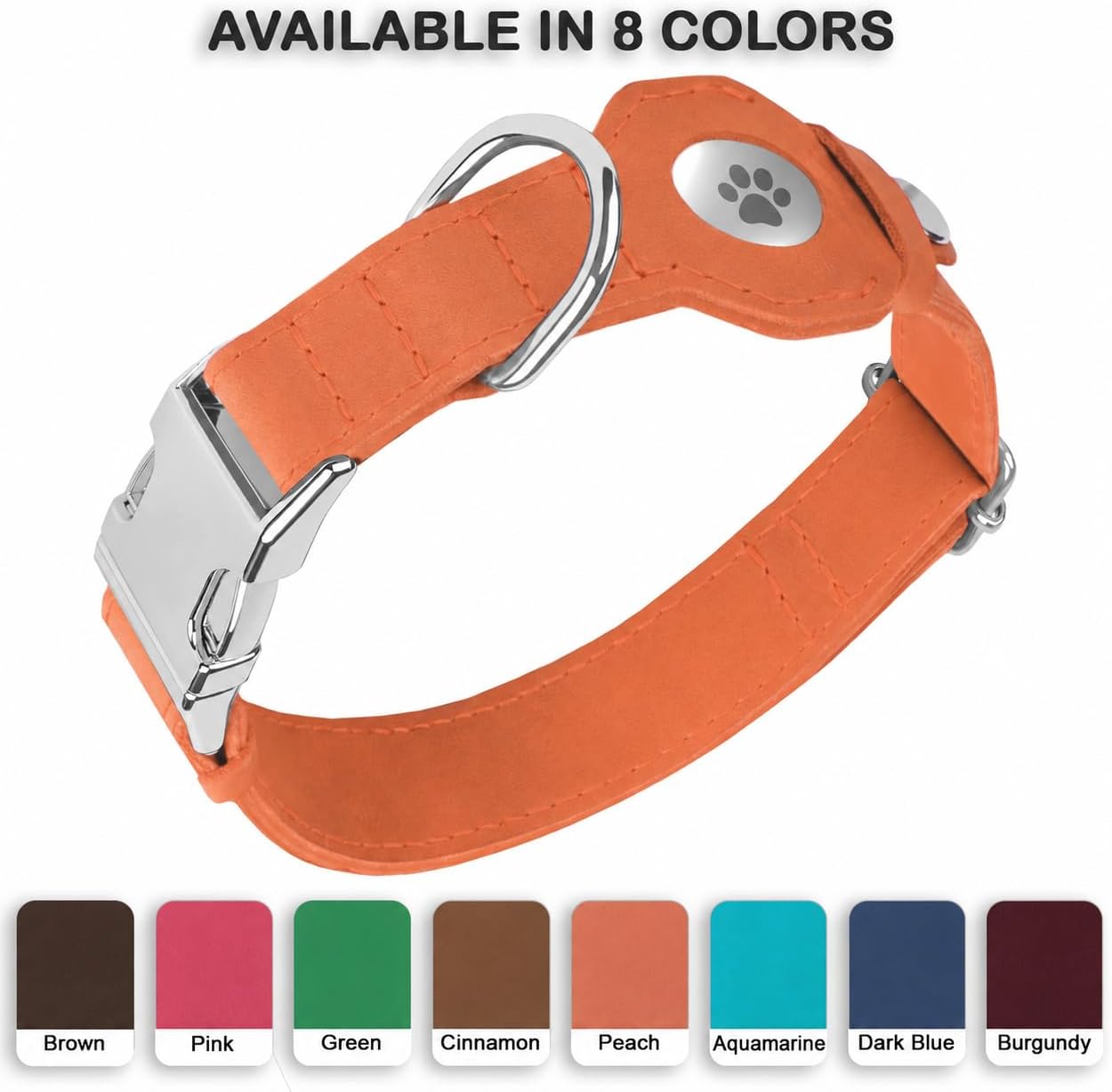Detalle de BUDKAS Leather Dog Collar XL