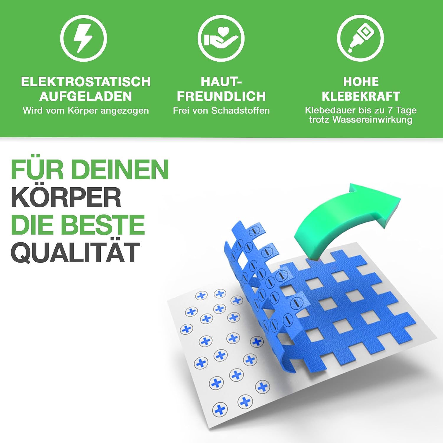 Thumbnail 1 de Gittertape Premium-Set 140 Stk – Akupressur-Gitterpflaster in 3 Größen (A, B, C) inkl. kostenlosem eBook