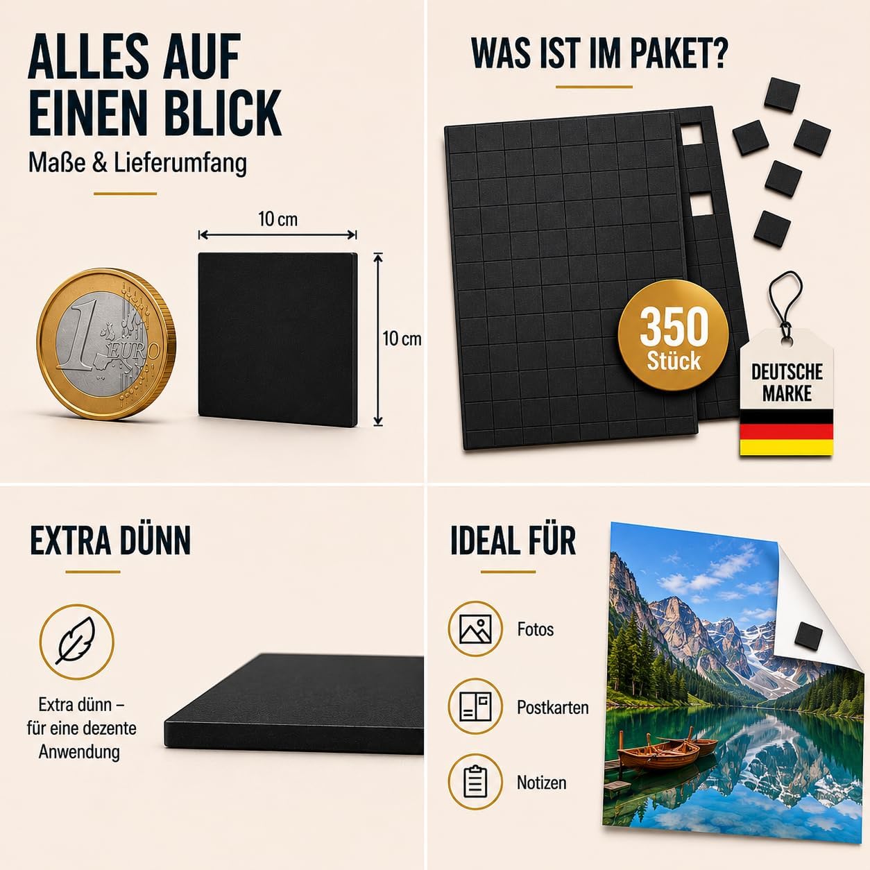 Detalle de MYMIND Magnetplättchen selbstklebend mit 3M Kleber – Flache, starke Magnetstreifen zum Kleben