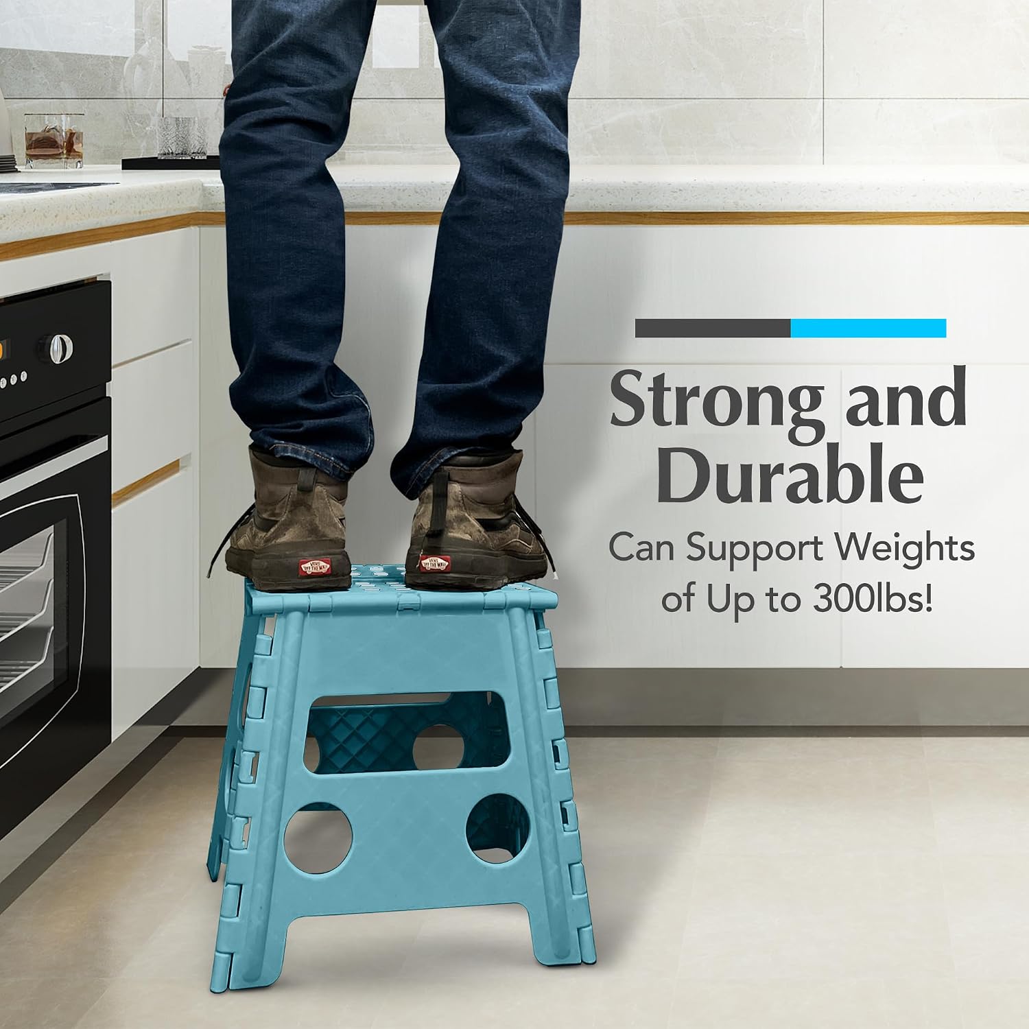 Thumbnail 3 de Handy Laundry Folding Lightweight Step Stool (Teal, 13 inch)
