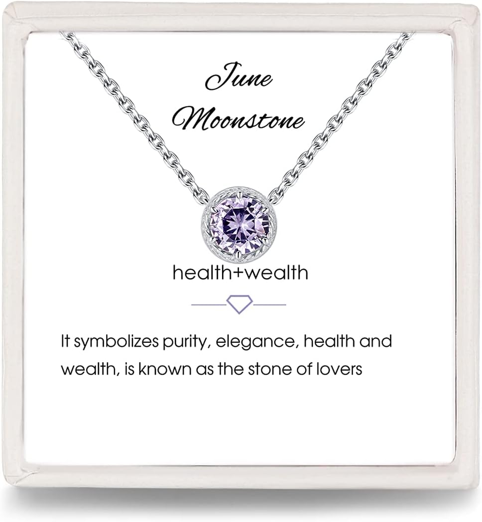 Thumbnail 6 de Presentski Birthstone Pendant Necklace 925 Silver