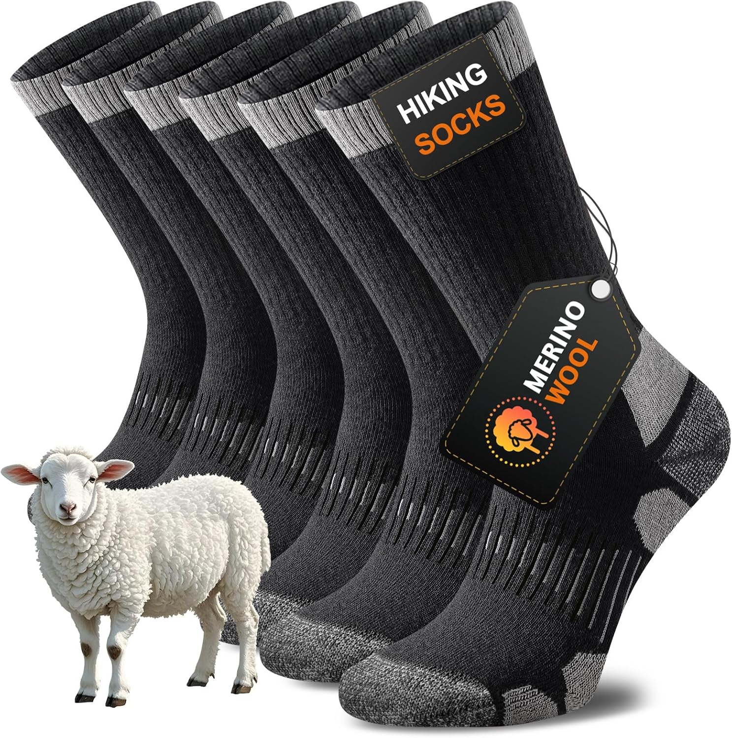 Detalle de Niorasen Merino Wool Hiking Socks 3 Pairs