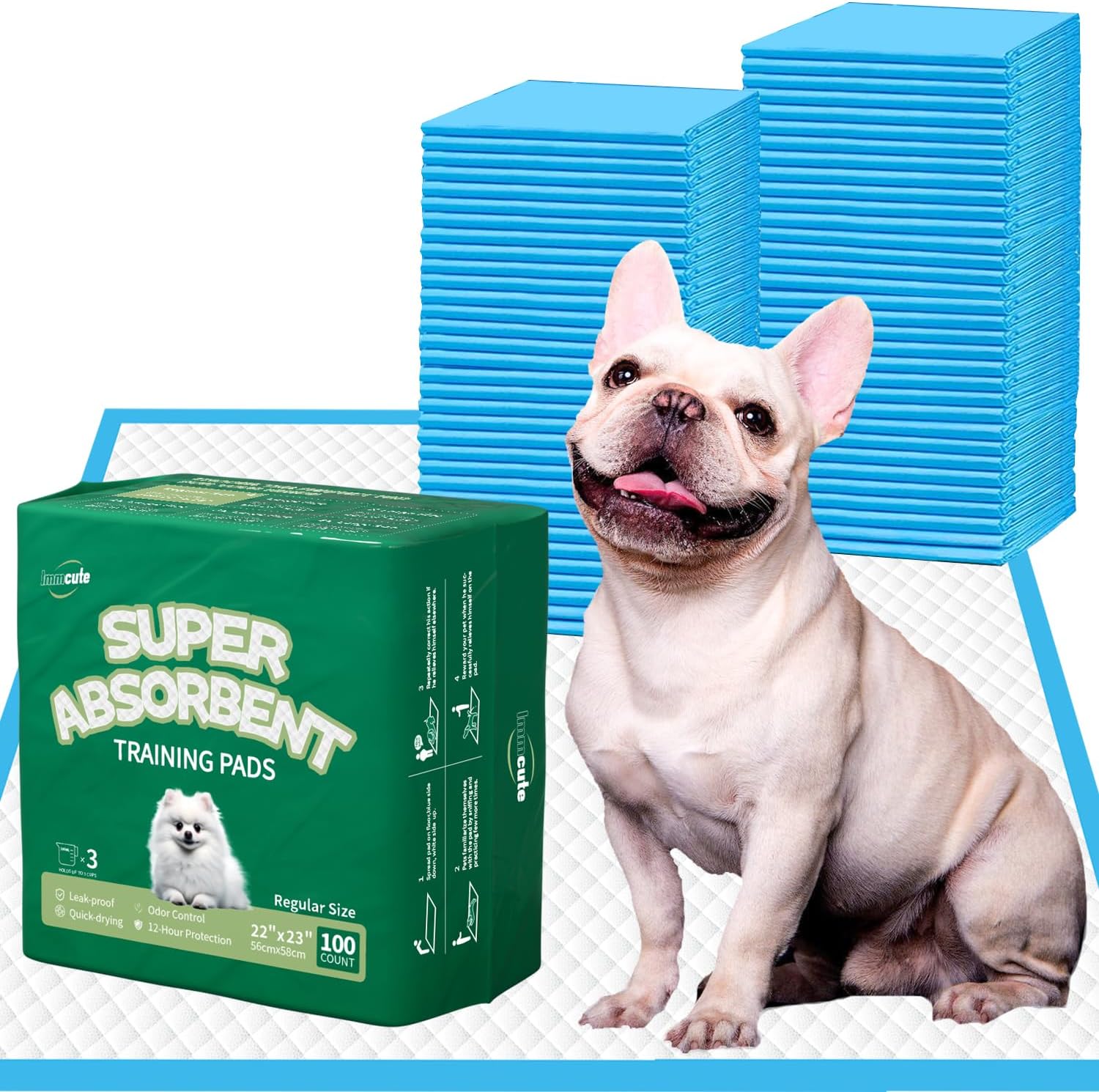 Detalle de IMMCUTE Puppy Pads 100 Count