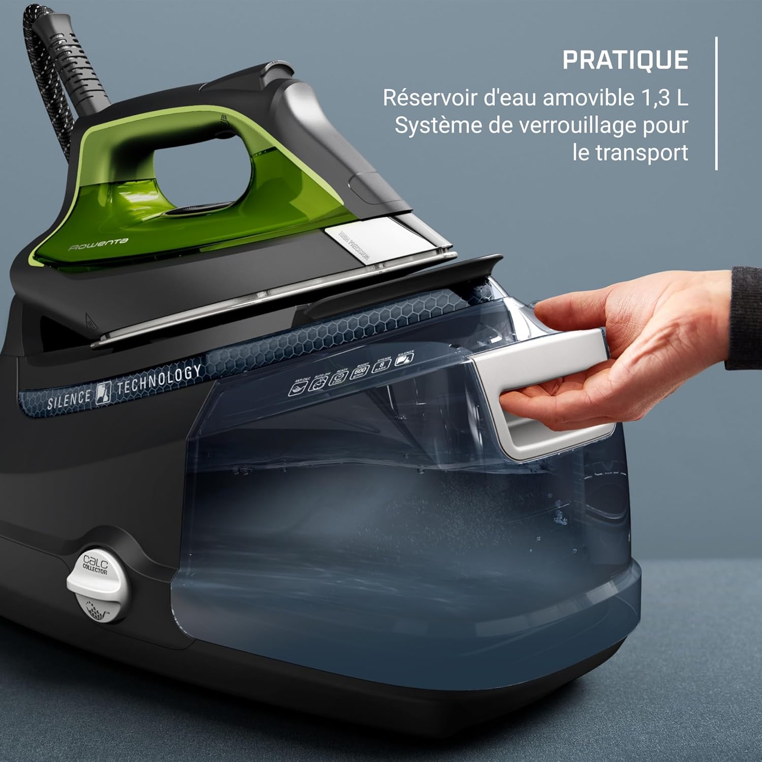 Thumbnail 5 de Rowenta Silence Steam Pro Centrale Vapeur DG9248F0 – 8 bars, 600 g/min et pointe de précision