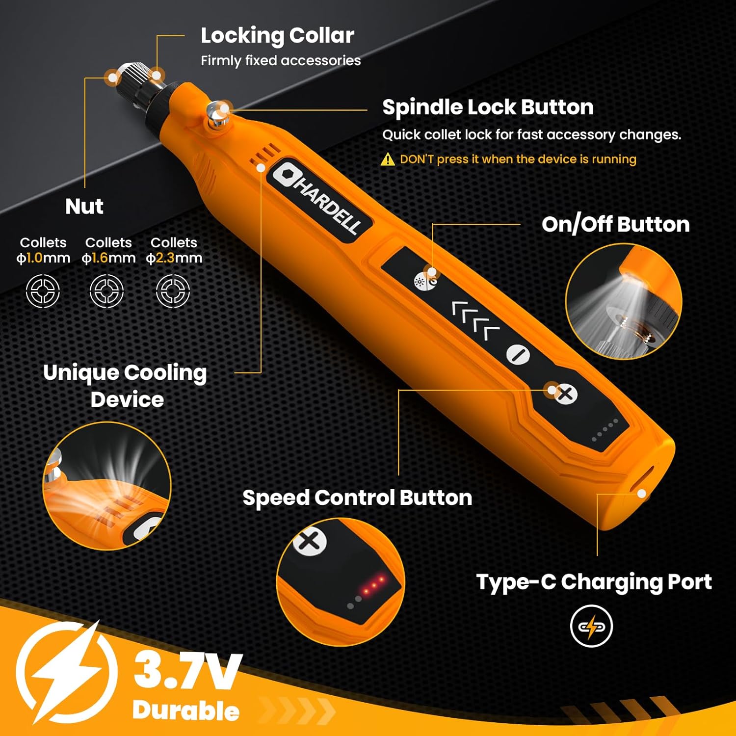 Thumbnail 2 de HARDELL cordless rotary tool kit 69 accessories