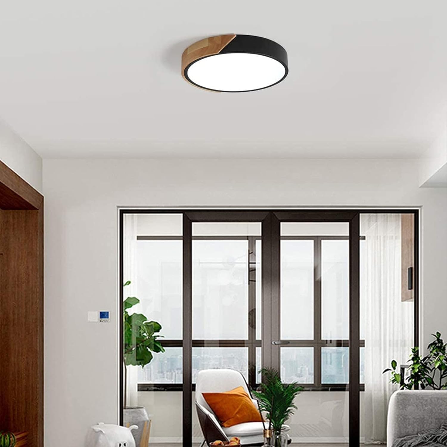 Thumbnail 2 de NAANN efb0abed-f7cd-4d6f-a0e6-74ddf465203c Black Flush-Mount LED Ceiling Light