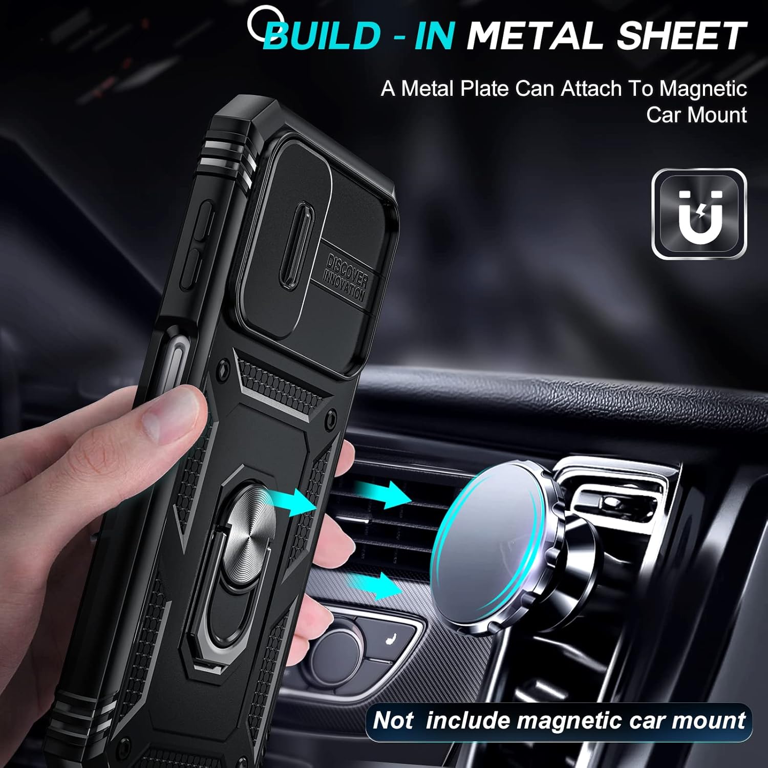 Thumbnail 3 de LeYi for Samsung Galaxy A14 Case with Camera Slider, 360° Armour + 2-Pack Tempered Glass Screen Protectors