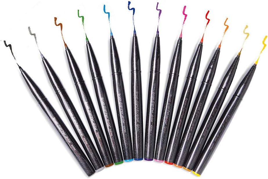 Detalle de Pentel SESF30C-CX Brush Sign Pen Artist – blå penselpenna med extra fin spets