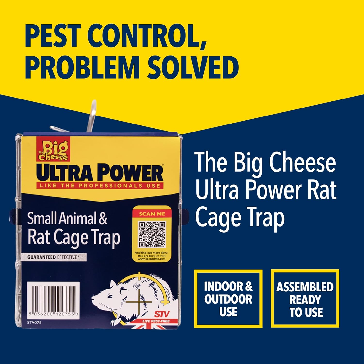 Detalle 2 de The Big Cheese Ultra Power Rat Trap Cage – Humane Live-Catch for Rats and Small Animals (36x14x16 cm)