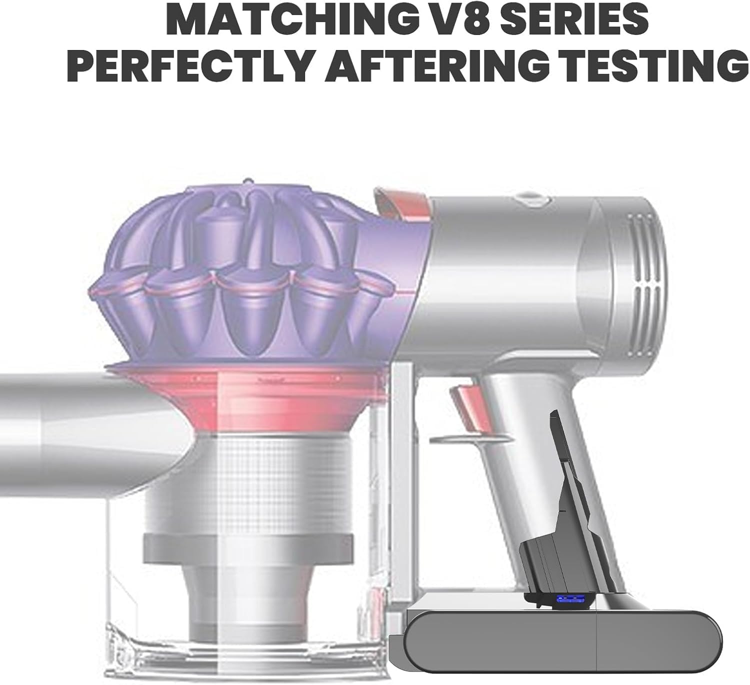 Thumbnail 6 de Powtree Ersatzakku für Dyson V8 – zuverlässiger Ersatz mit umfangreichem Zubehör