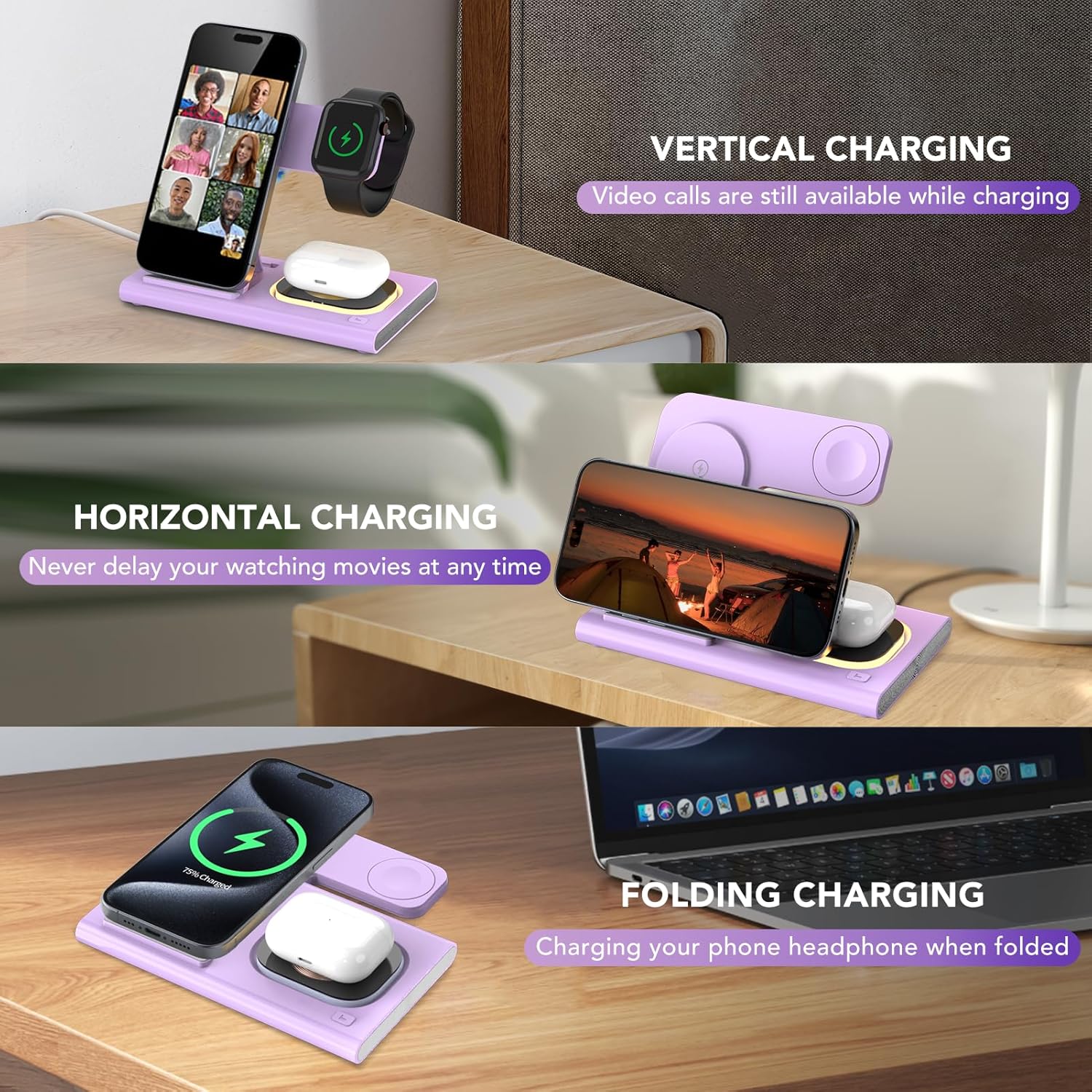 Thumbnail 6 de Apple iPhone 17 3‑in‑1 Wireless Charging Station