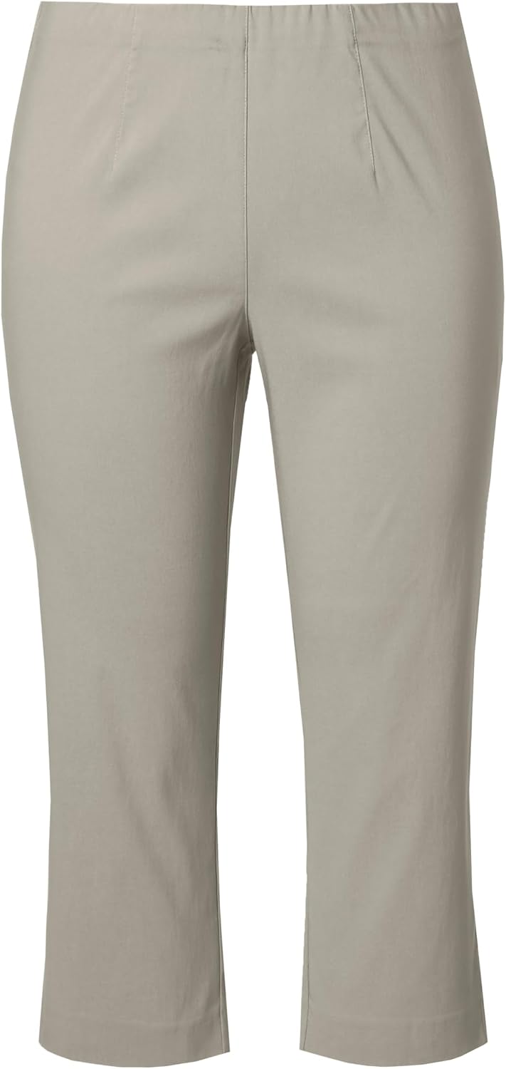 Detalle 2 de Ulla Popken Bengalinhose für Damen in Übergrößen – wadenlang, Elastikbund, stretch (640914)