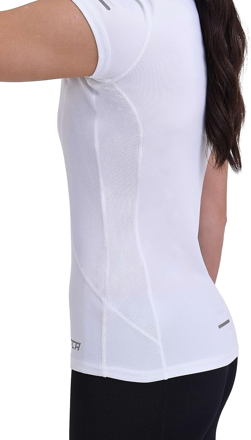 Detalle de TCA Atomic Maglia da Donna a Maniche Corte Quickdry Slim Fit PRO Training