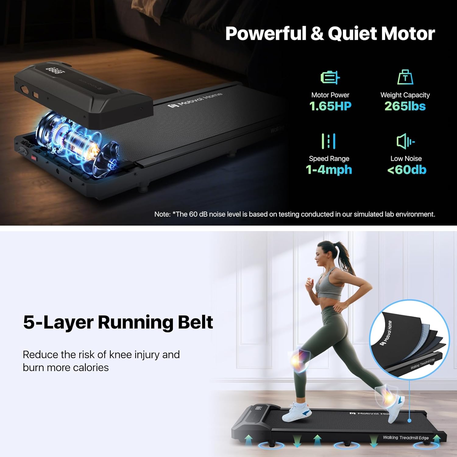 Thumbnail 5 de Mobvoi Walking Pad Smart AI Under Desk Treadmill: compact 2-in-1 cardio for home or office