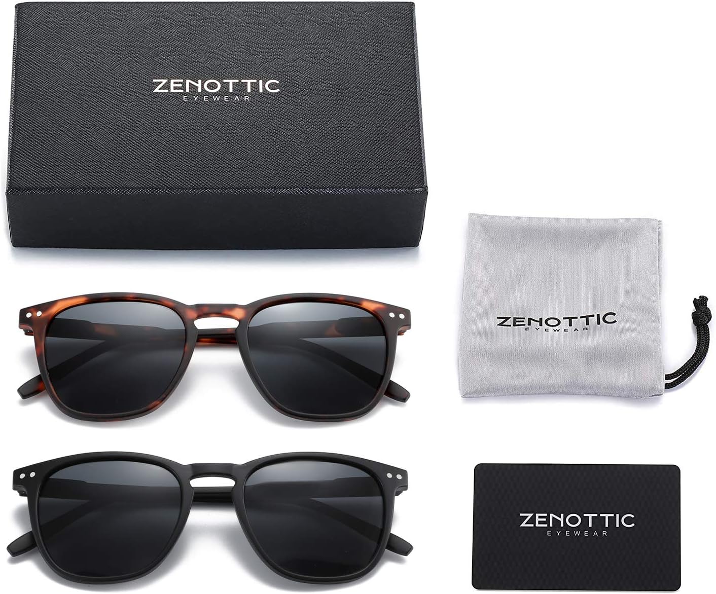 Thumbnail 6 de ZENOTTIC 2 Paia Occhiali da Sole Polarizzati Unisex: stile retrò con protezione UV400