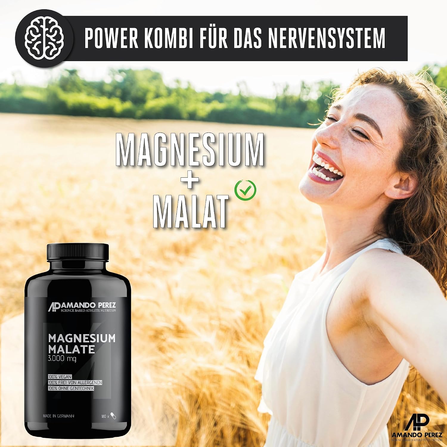 Detalle de Amando Perez Magnesium Malat 3000 mg 450 mg Magnesium pro Tag 🍊