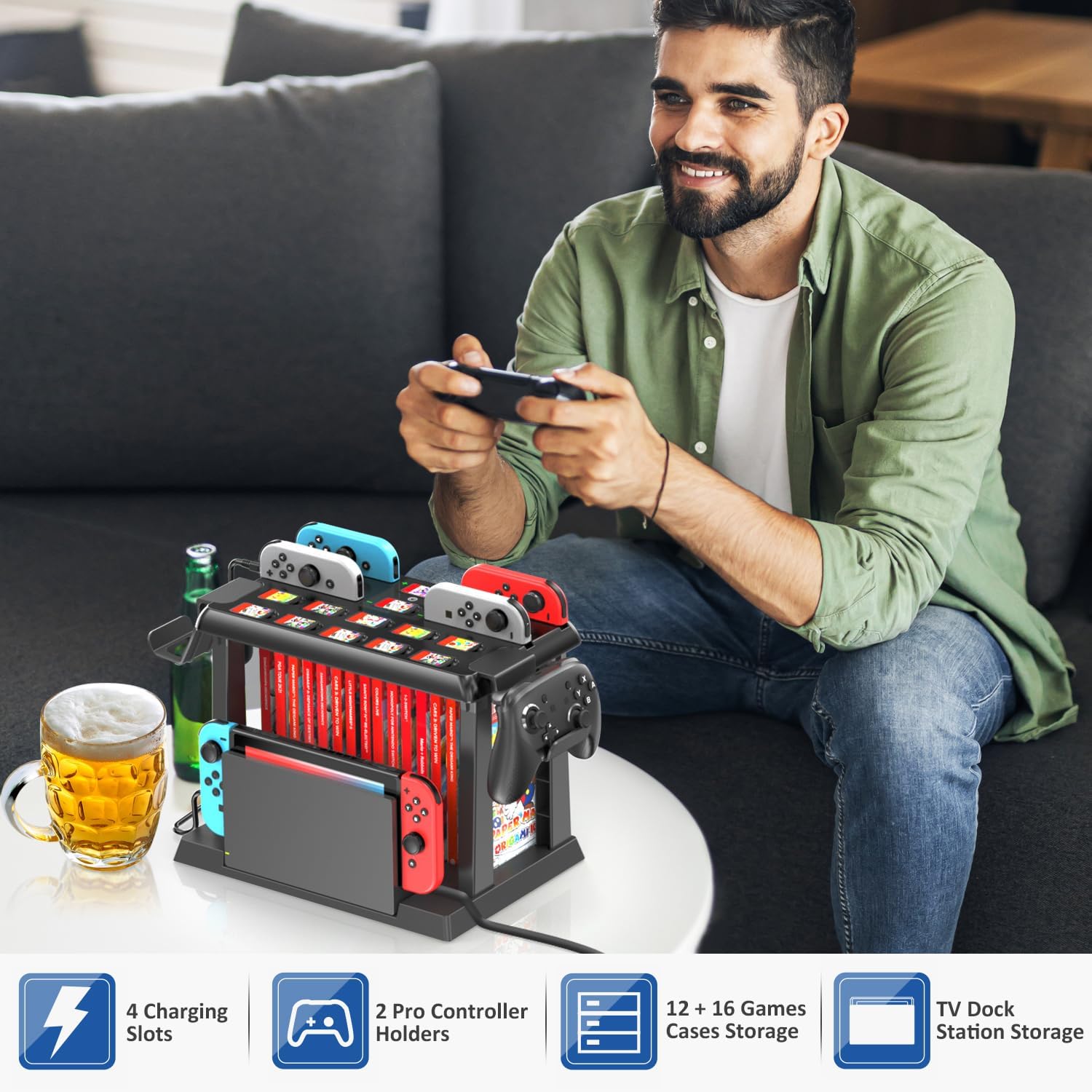 Detalle 2 de Tokluck Switch Storage Tower Charging Dock