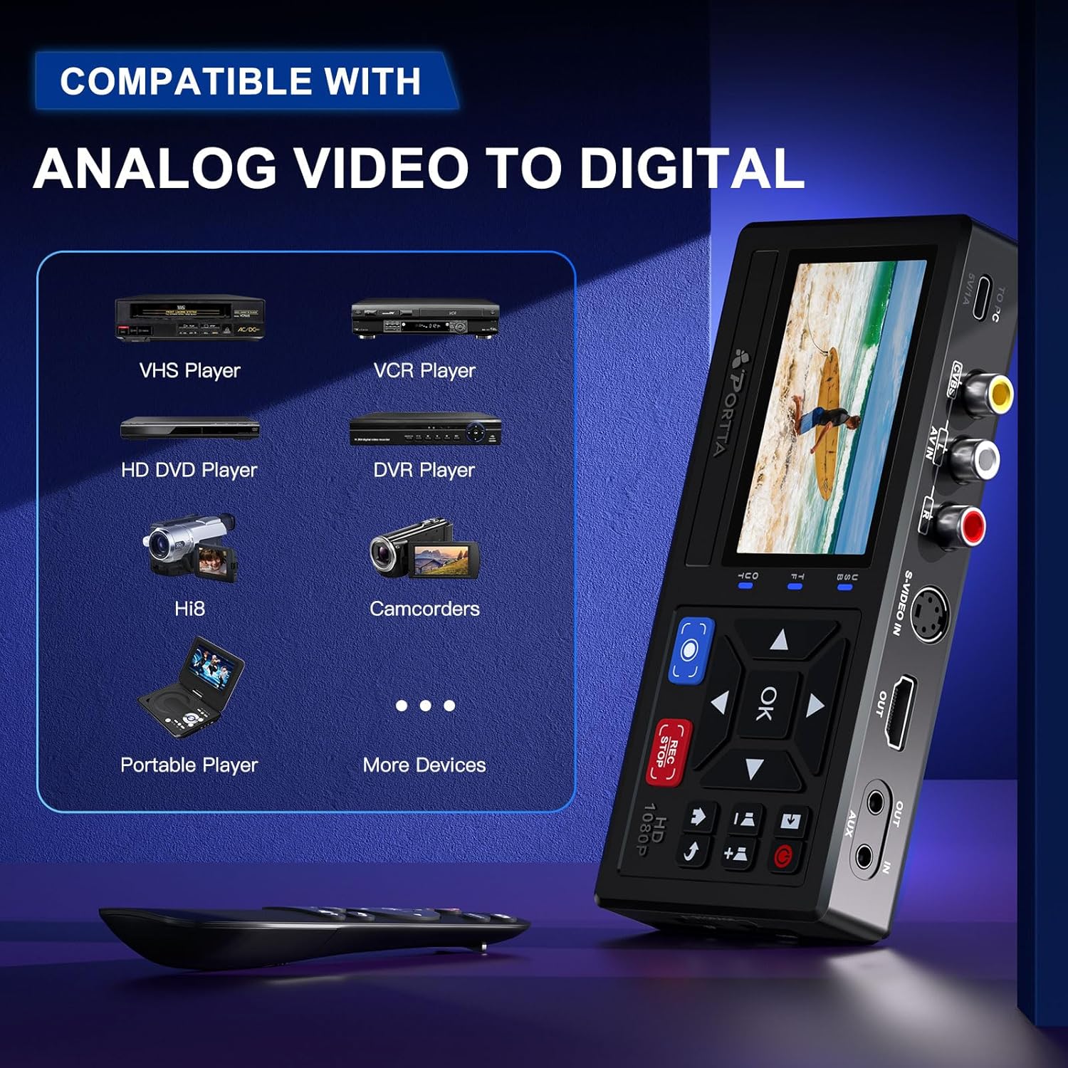 Thumbnail 4 de Portta VHS to Digital Converter recorder 🎥
