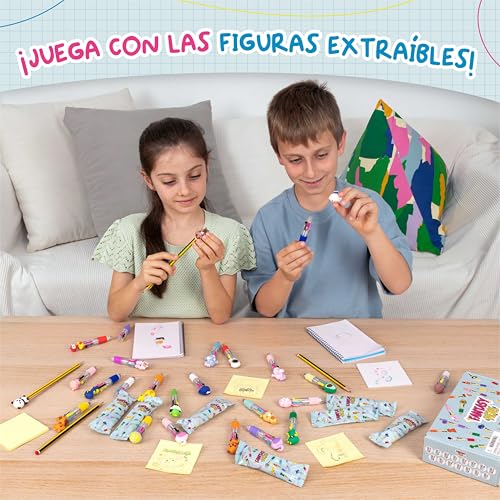 Detalle 2 de BONNYCO Bolígrafos Multicolor Pack de 30 | Regalos de cumpleaños y material para clase