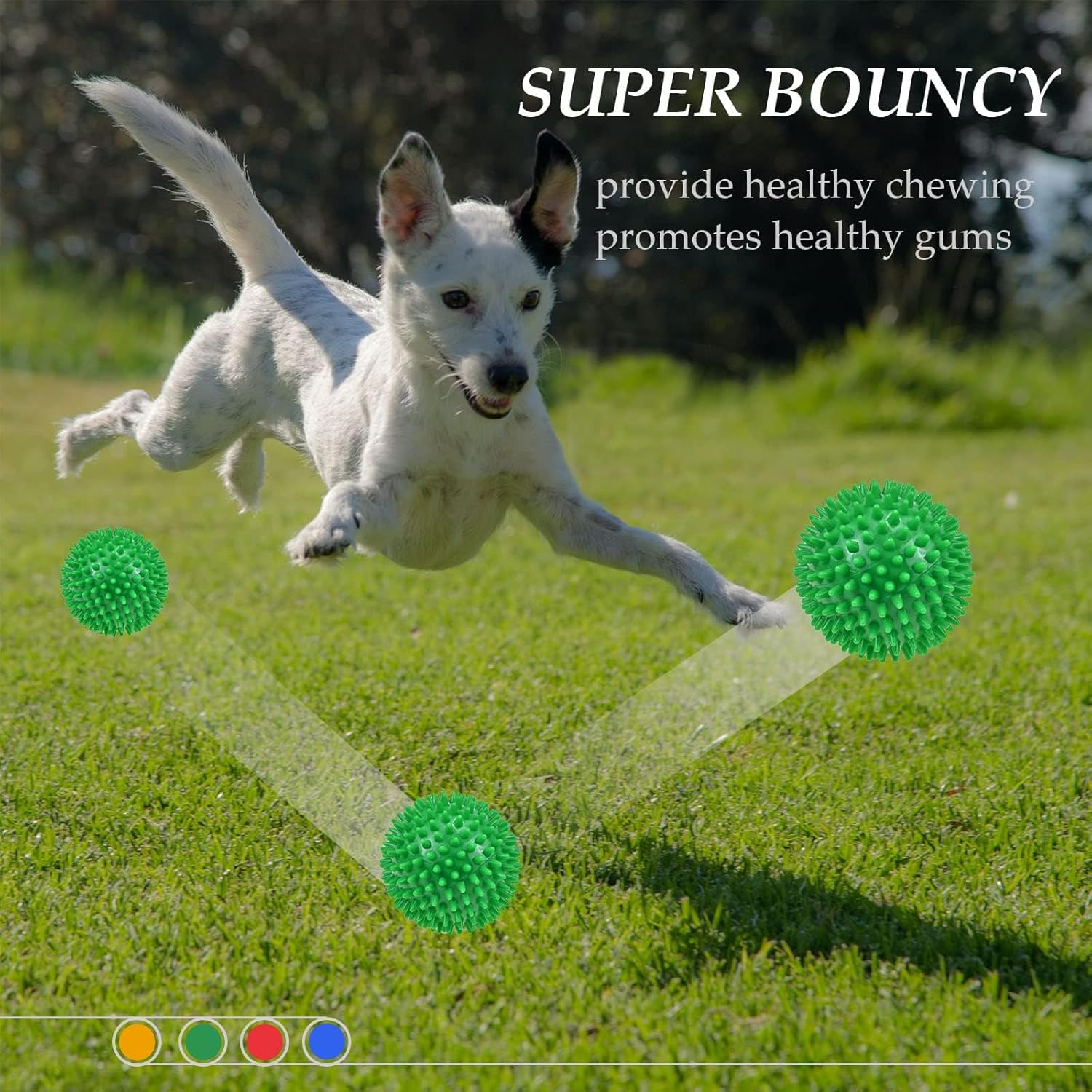 Thumbnail 6 de Ousiya Quietschende Tennisbälle für Hunde (12er-Pack) – ca. 6,5 × 6,5 cm mit Netzbeutel fürs Training & Apportieren