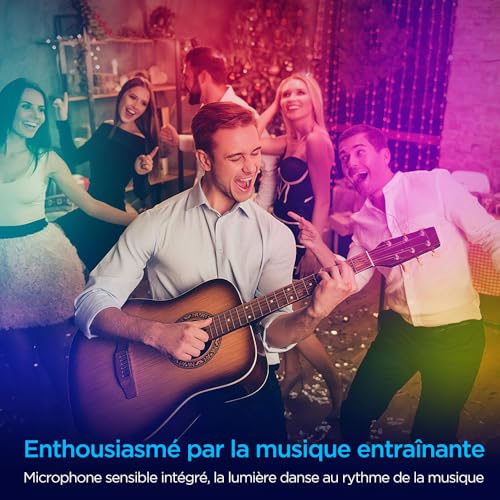 Detalle de Govee Ruban LED 5m RGB WiFi avec Assistant vocal et musique – Éclairage d’intérieur polyvalent