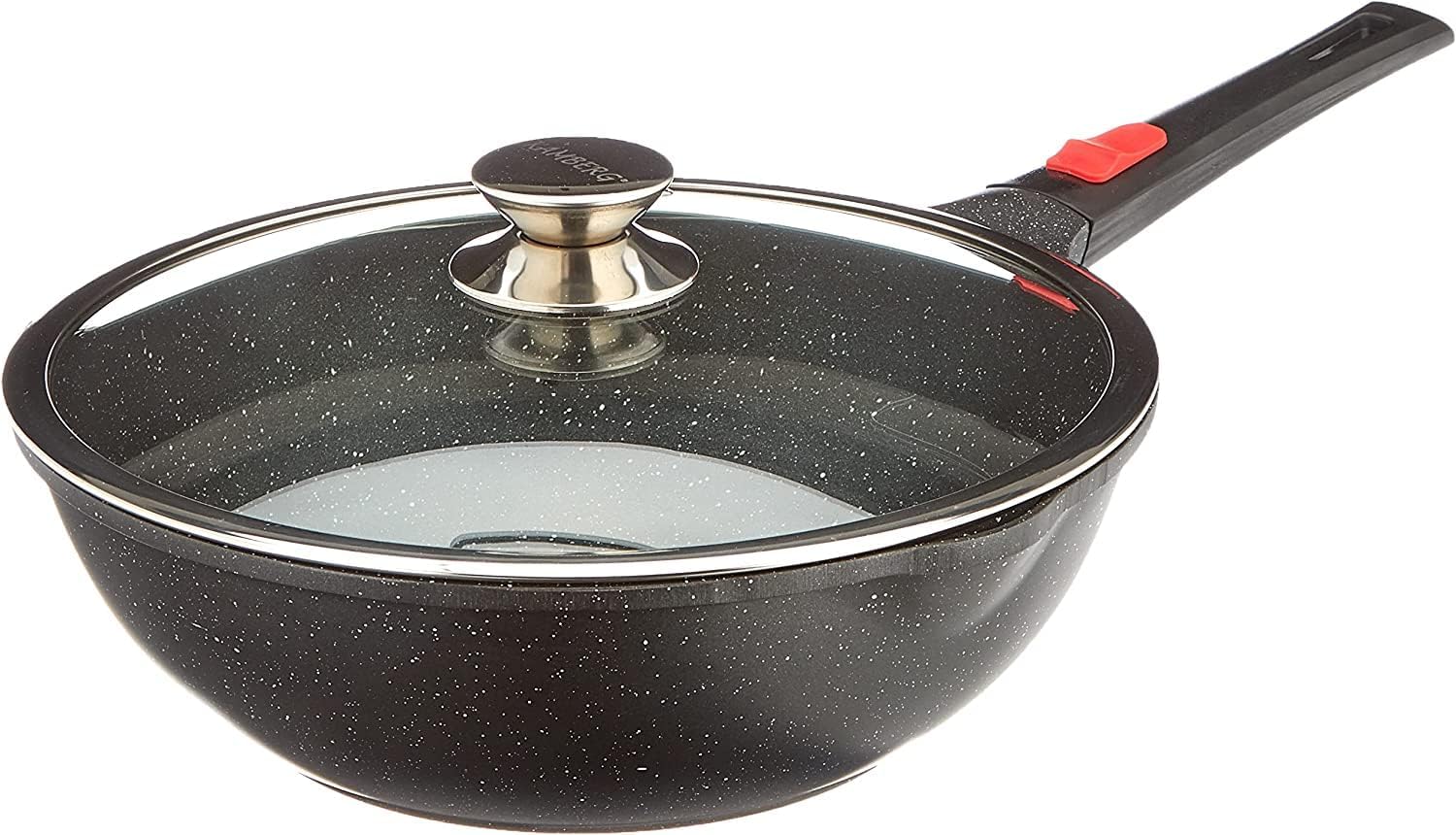 Thumbnail 6 de KAMBERG wok 30 cm z odlewu aluminium, ze zdejmowanym uchwytem i szklaną pokrywką