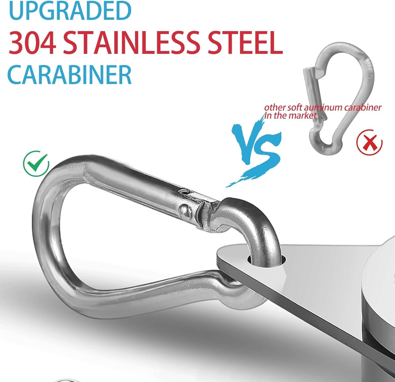 Detalle de Anovo ring-p Flagpole Rings, 360° Rotating Aluminum Alloy, 2-Pack