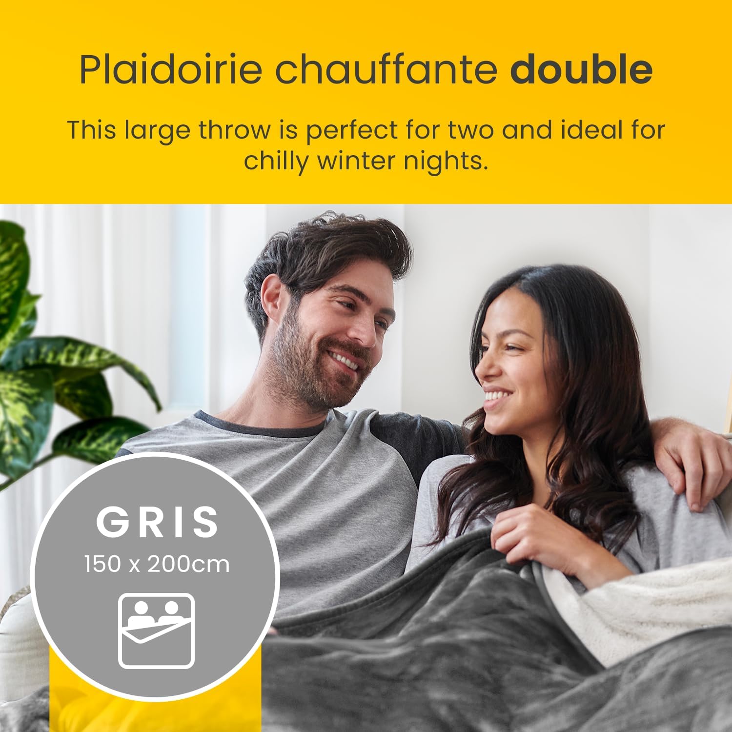 Detalle 2 de Cosi Home CH-HT-D06G-EU elektrische deken, omkeerbaar met 10 warmtestanden