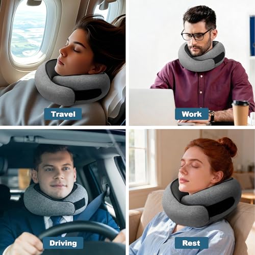 Thumbnail 7 de Purecas Memory Foam Travel Neck Pillow with 360° Support