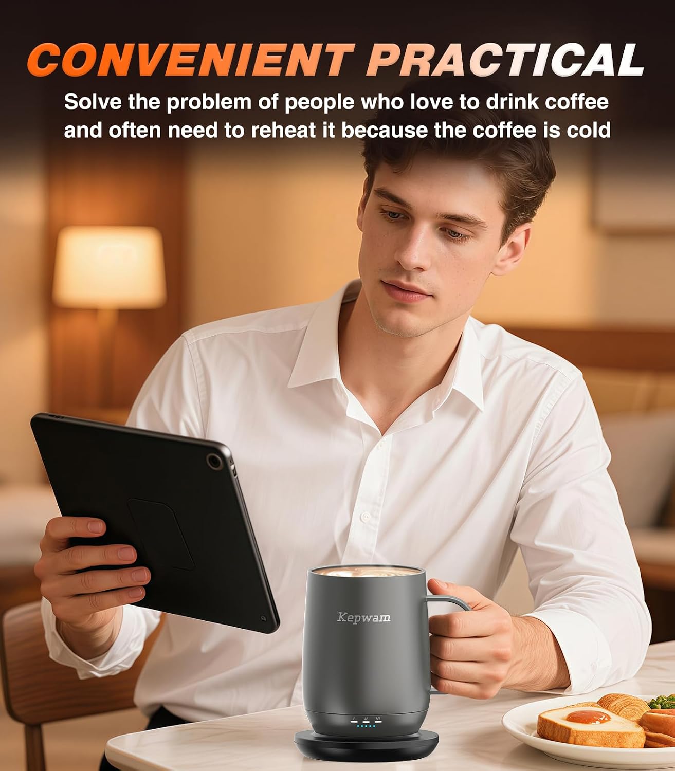 Thumbnail 5 de Kepwam T2 Self-Heating Coffee Mug 16oz, 150 Min