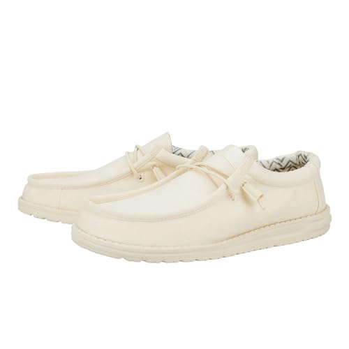 Thumbnail 3 de HEYDUDE Wally Canvas - Mocasines Hombre Stone White