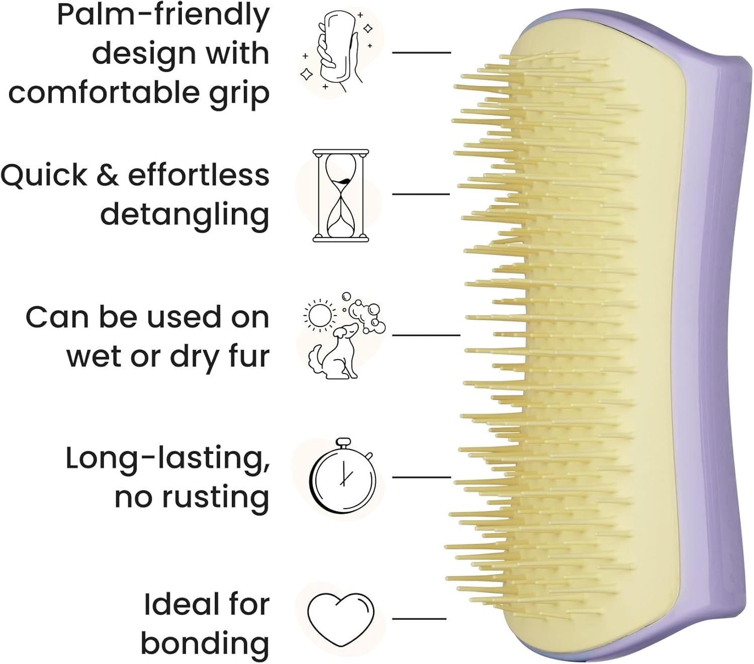 Detalle 2 de Tangle Teezer Piccolo Pet Teezer: Spazzola indicata per sciogliere i nodi dei pelosini domestici