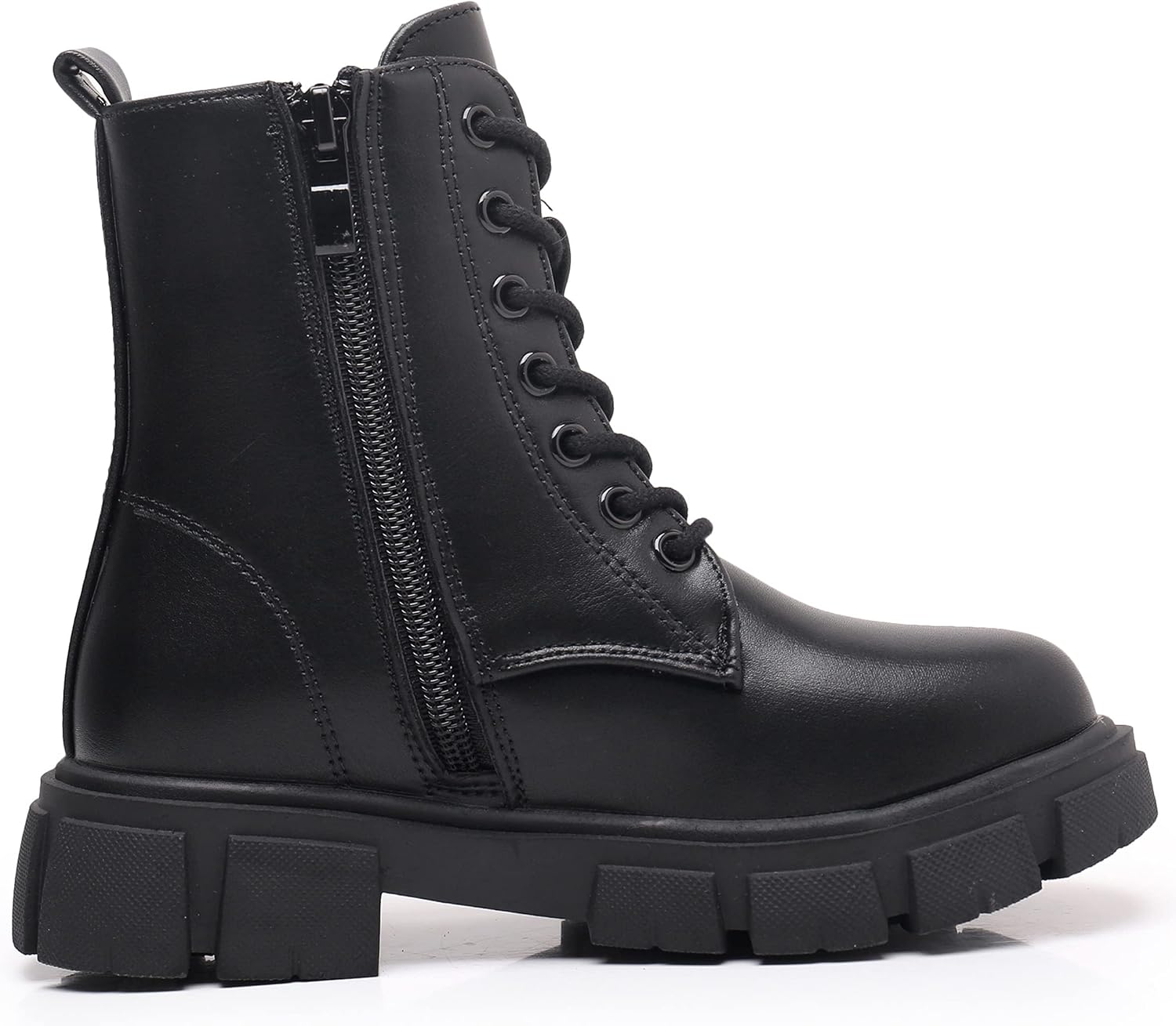 Detalle 2 de Apakowa Girls' Combat Boots with Side Zipper
