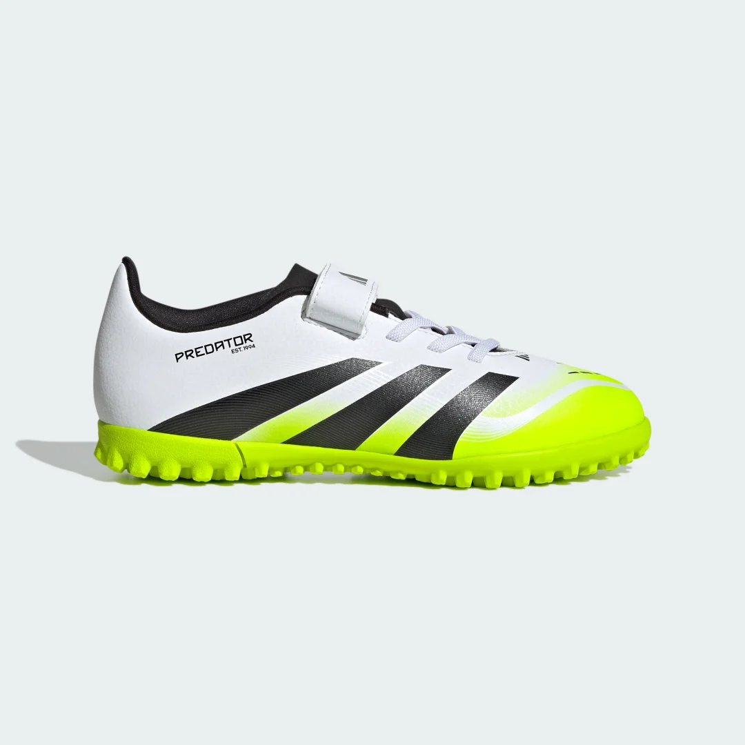 Detalle 2 de Botas de fútbol Predator Club con correa autoadherente para césped artificial (niño) – Adidas