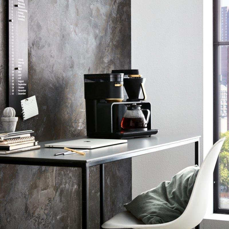 Detalle de Melitta Epos cafetera de goteo (8 tazas) con molinillo integrado y boquilla giratoria 360°
