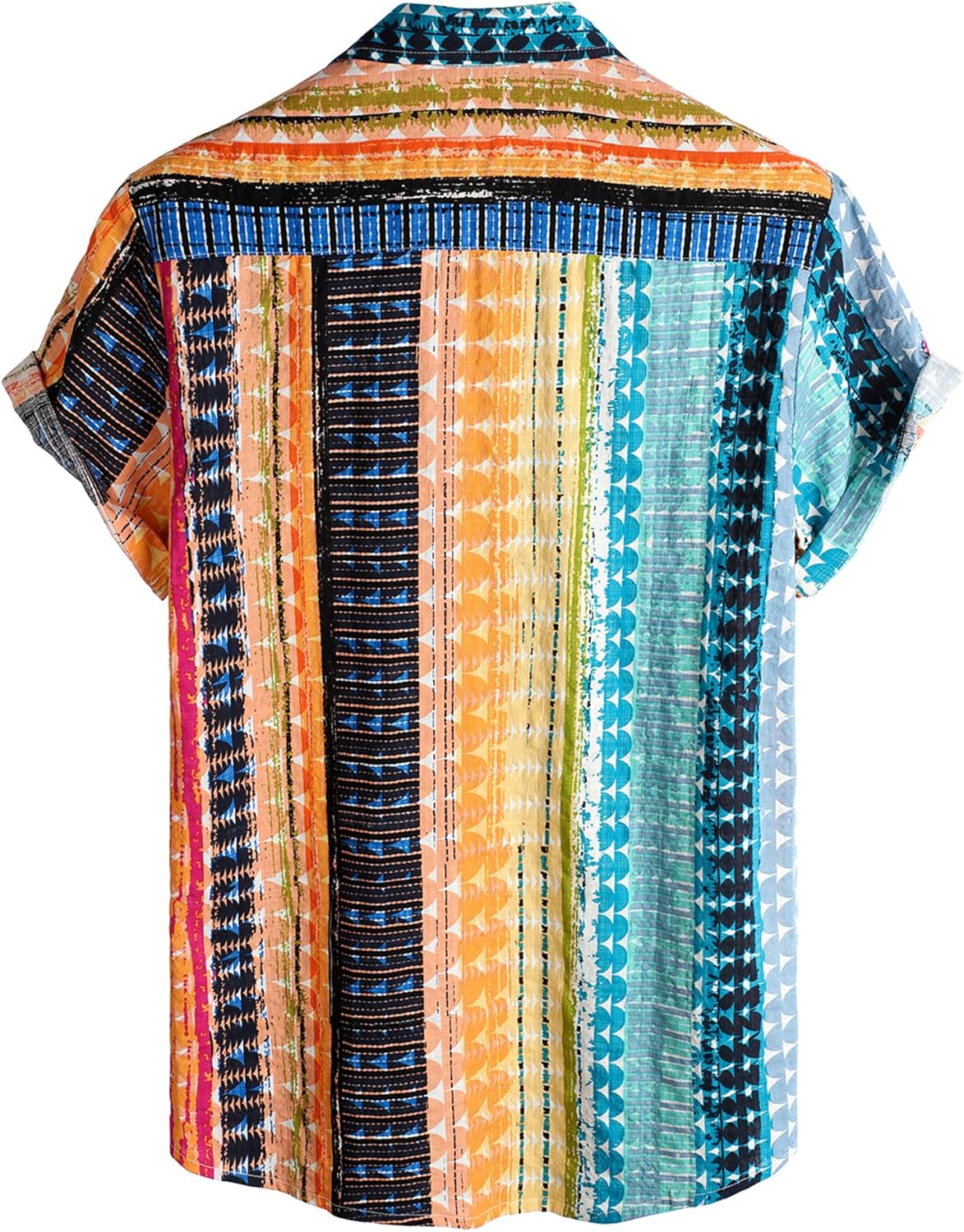 Detalle de VATPAVE Herren Hawaii Hemd – Kurzarm, Blumenprint, Freizeitshirt