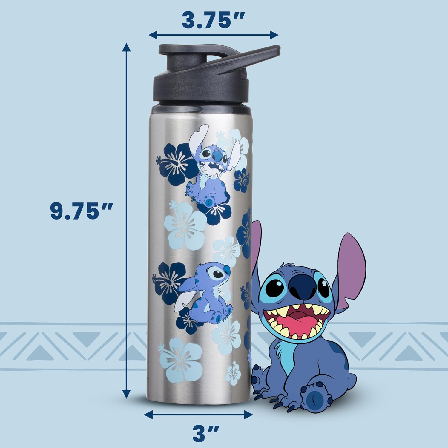 Detalle 2 de Silver Buffalo Stainless Steel Water Bottle 25 oz